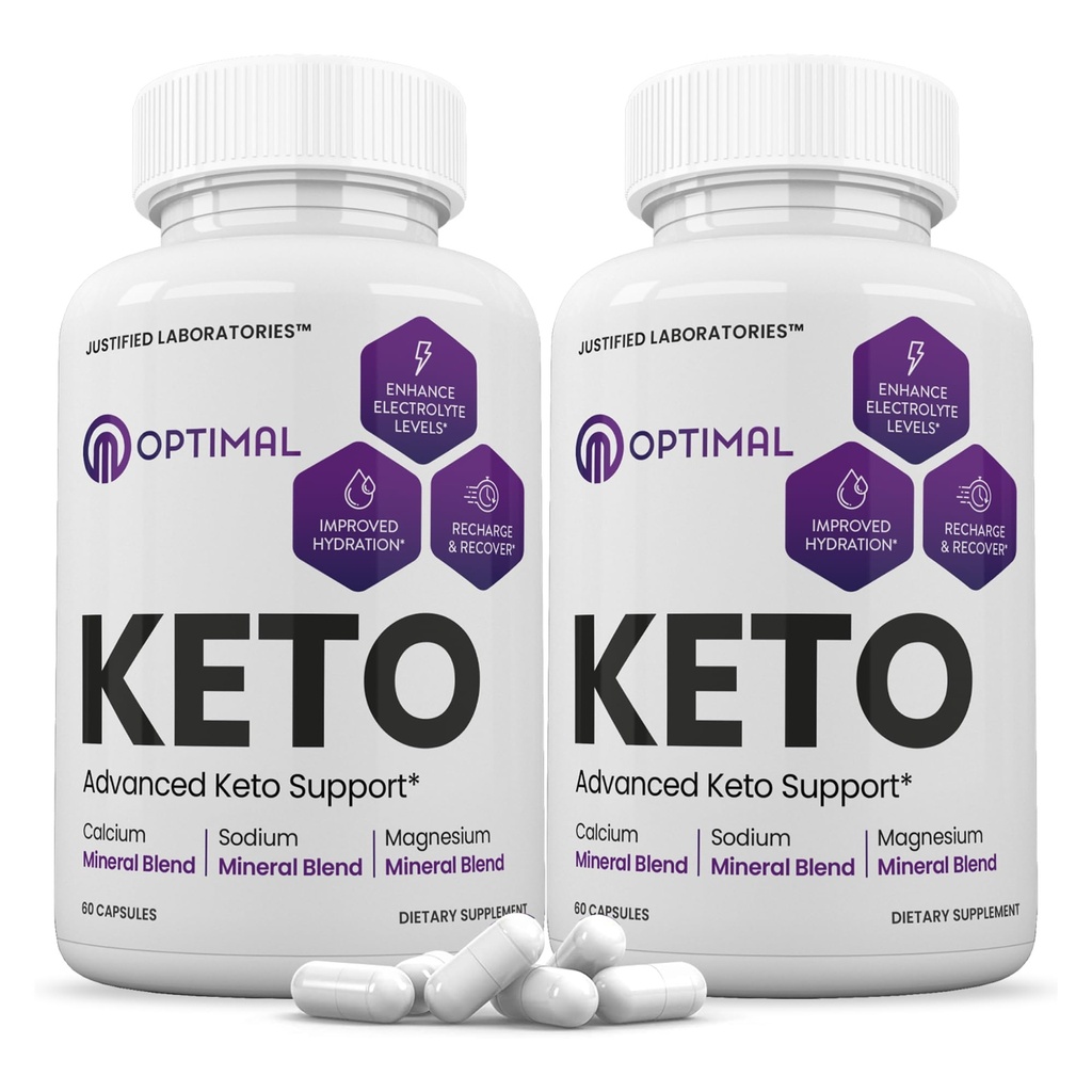 (2 Pack) Optimal Keto Pills 1275MG New & משופר פורמולה מכיל Apple Cider Vinegar נוסף אבקת שמן זית בתולה 120 קפסולות