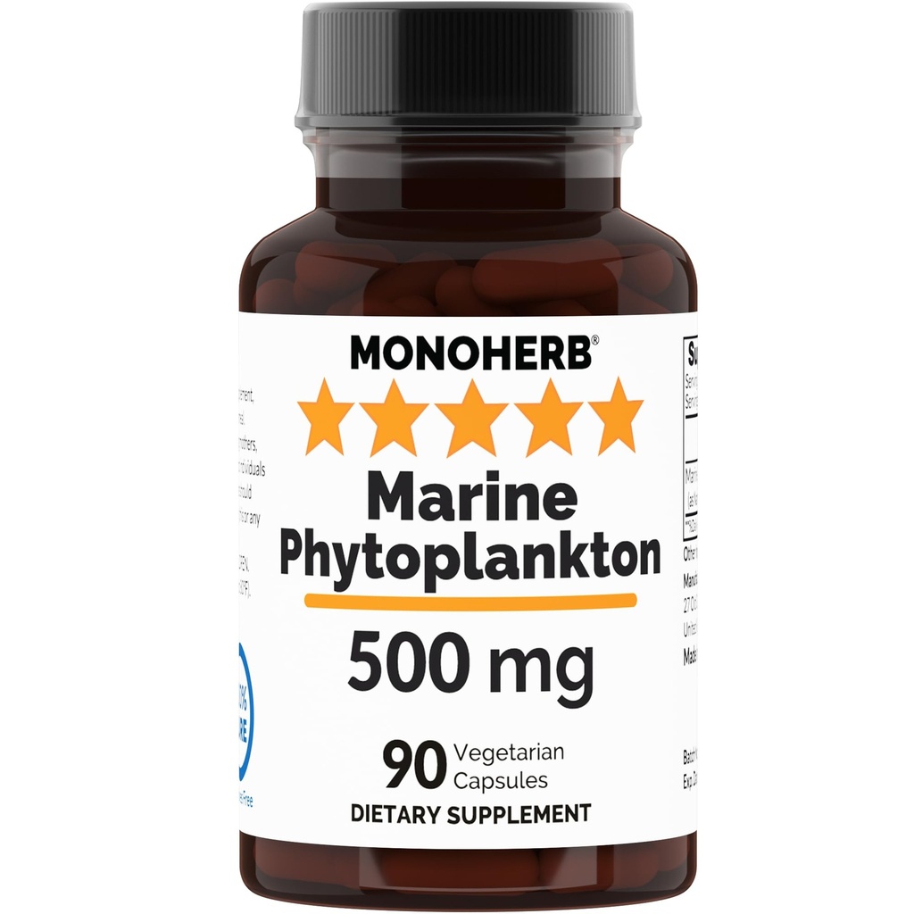 MONOHERB Marine Phytoplankton 500 מ"ג - 90 קפסולות צמחוניות