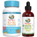 ויטמין K2+D3 מסטיקמי (Peach מנגו & Apricot) ו- USDA אורגני Probiotic Drops | פרויקט תוויות נקי מאומת ® | ויטמינים לתמיכה משותפת, ובריאות כוללת | טבעונית, Non-GMO, Gluten Freeten Freeten FreeFree Freeten