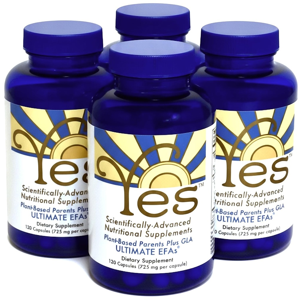 שמן דגים אומגה 3 תוספי Alternative-YES אומגה 3 & 6 Fatty Acid - Burpless, Plant Based - DHA, EPA, SDA - Cholesterol, Heart, Skin, Energy, Eyes, Immunity Support by Yes (4 x Gel caps)