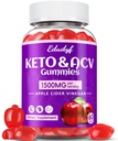 Keto ACV Gummies - 1500 מ"ג Apple Cider Vinegar Gummies עם Probiotics, B12 ו Keto תמיכה, Detox & ניקויse, GMO חינם & טבעוני - 60 Count...