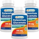 Best Naturals Potassium Gluconate 595 מ"ג 250 טבליות (250 הרוזן)