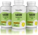 NaturalSlim Natural Potassium Citrate Gluconate 99 מ"ג - קדיסורב תומך אלקטרוליטה Balance & pH רגיל - תוספי Potassium Absorbable עם מינרלים חיוניים - לא GMO 400 קפסולות 3 Pack