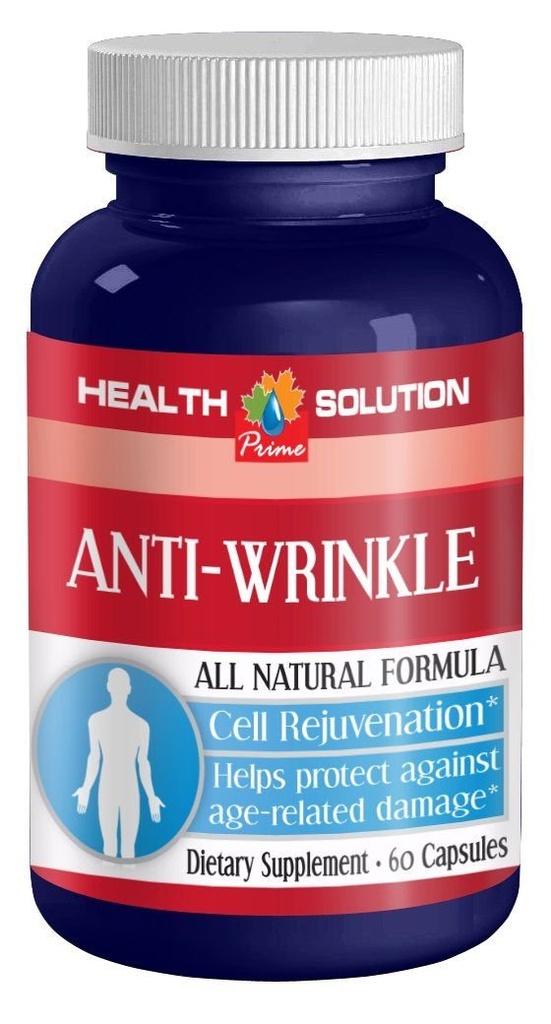 חומצה אלפא לימפוטית 300 מ"ג - ANTI-WINKLE ANTI-AGING COMPLEX - תוסף לשיקום תאים - גלולות קמטים - גלולות קמטות קולגן - תוספת אנטי קמטים לנשים - 1 בקבוק 60 קפסולות