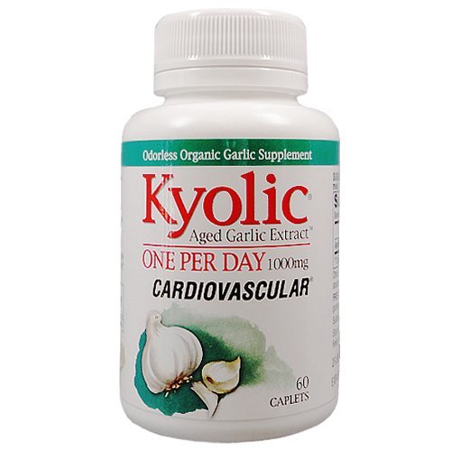 Kyolic Age Garlic Extract One Per Day, 60 Caplets, 1000 מ"ג, מ Wakunaga
