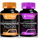 Actokinase תוספי קפסולות - 5000 FU - Enzymes from Pure Japanese Natto Extract, Heart and Immune Support