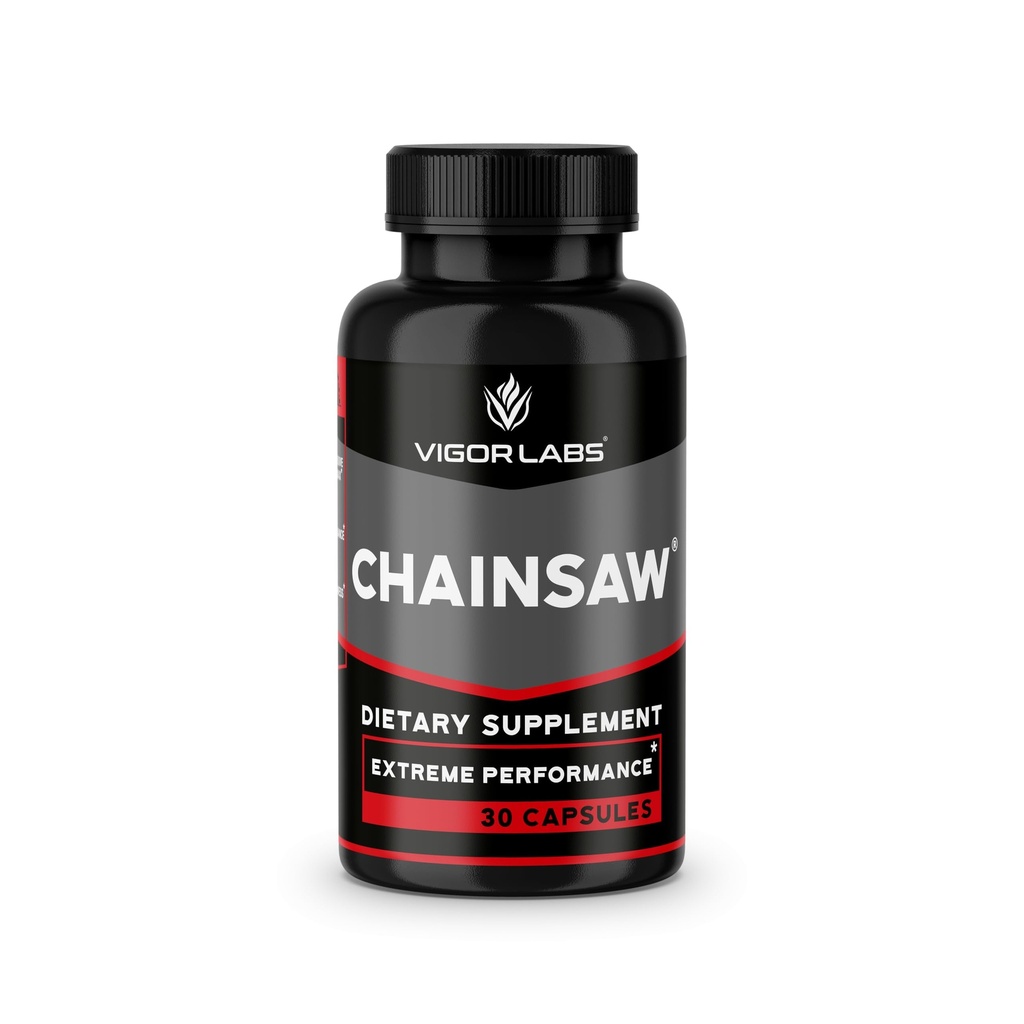 Chainsaw על ידי Vigor Labs (30 קפסולות), תמיכה חברות, Stamina ו- Endurance, Dietary Supplement to Boost Blood Flow (Made in USA)