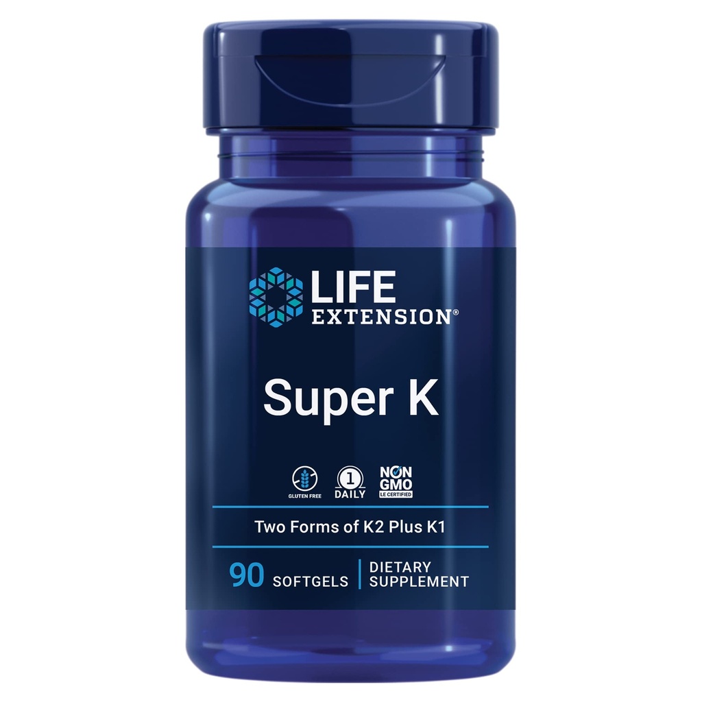 Life Extension Super Ubiquinol CoQ10, PQQ, Shilajit, Vitamin K1, Vitamin K2 MK-7 and MK-4, Vitamin C, Cellular Energy, Heart, Bone, and Arterial Health Bundle, 30 + 90 Softgels