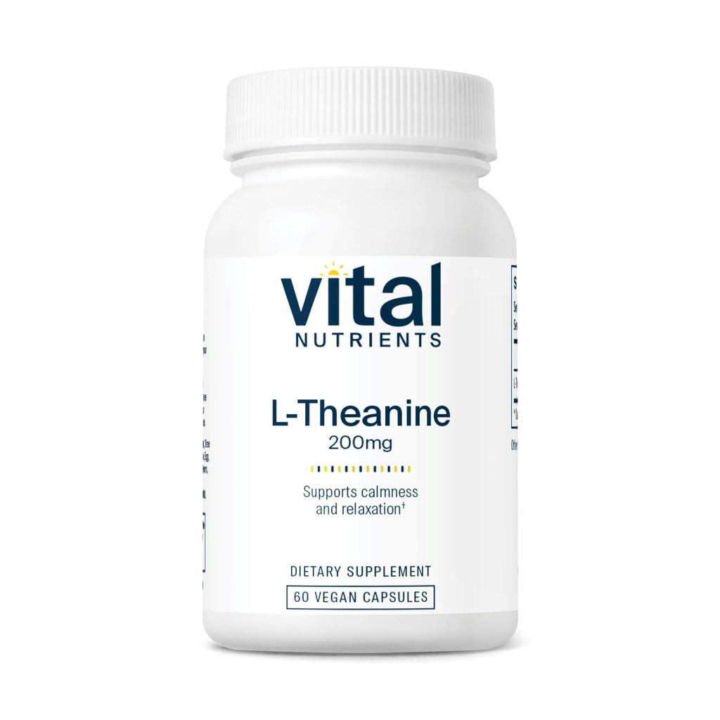 תוספי מזון רעילים L-theanine 200 מ"ג | תוסף טבעוני | L Theanine תומך רמות מתח נורמלי ותפקוד קוגניטיבי* | Gluten, Milk and Soy Free | 60 קפסולות
