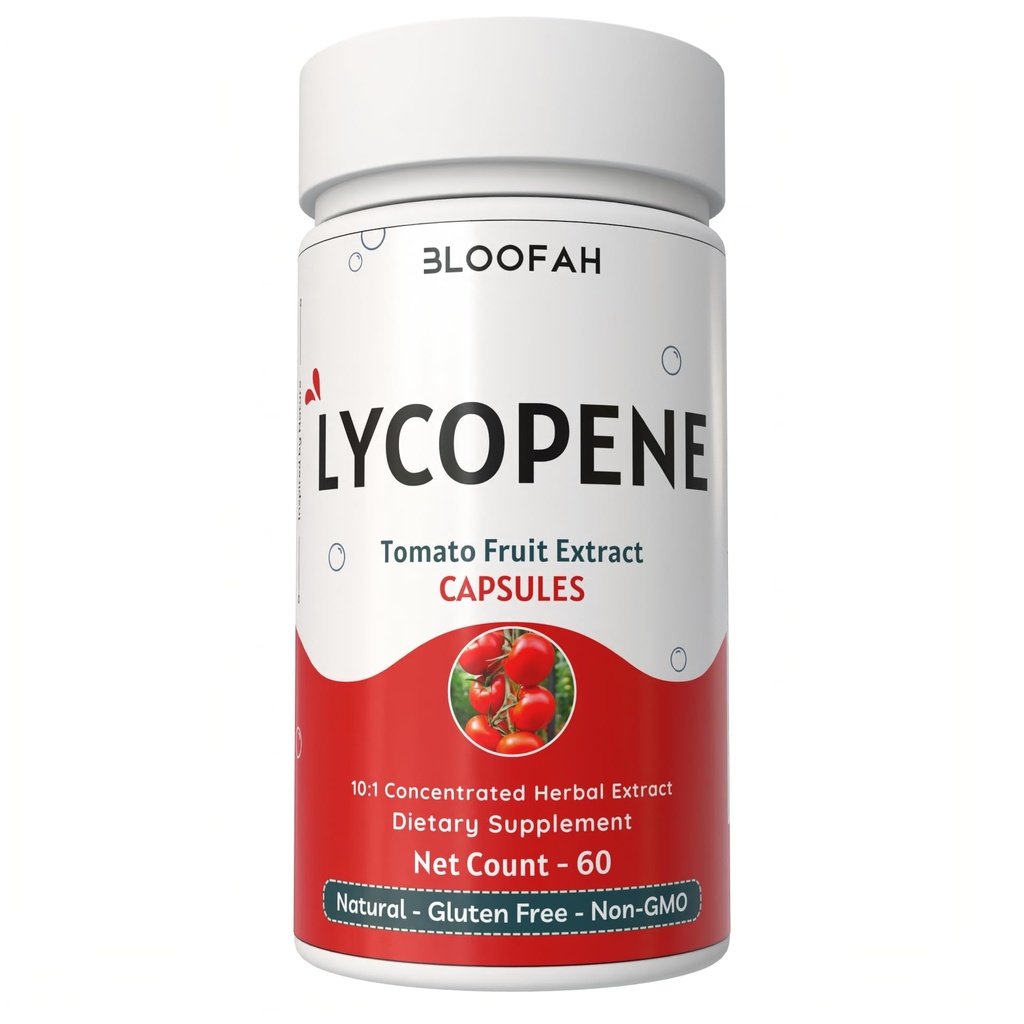 עגבניות פירות קפסולות 500 מ"ג | עשיר ב Lycopene טומטום פירות ריכוז 10:1 אבקת לחלץ | Non-GMO & Gluten פורמולה חופשית | Natural Carotenoid תוסף (60 Count (Pack of 1))