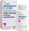XtendLife CX8 Heart Health תוספת לתמיכה קרדיווסקולרית, Circulation ו- Arterial Health - עם ויטמין K2 MK7, D3, Tocotrienols ו- Sea Buckthorn-30 יום אספקה