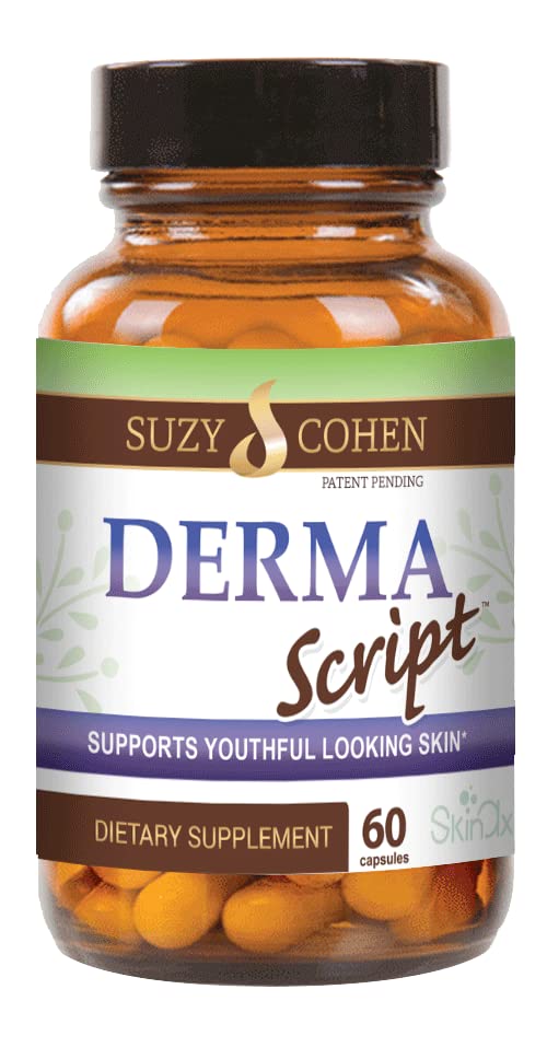 תסריטים חיוניים DermaScript Clear Skin Probiotics- Skin Care Routine תוסף - Biotin Face Supplemnt - Fights Acne, Dryness, Irritation and Rashes (60 קפסולות)