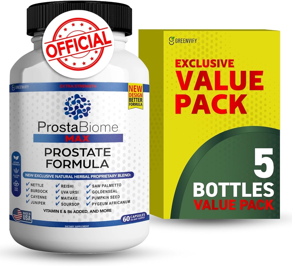 ProstaBiome Max Prostate Support Formula, Natural Herbal Band with Saw Palmetto, 60 קפסולות, 30 יום אספקה (5)