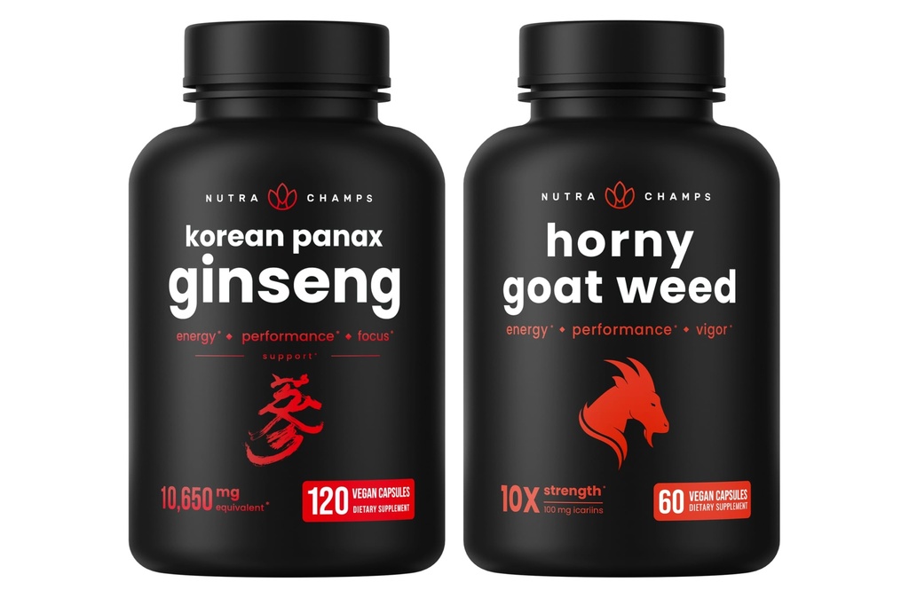 NutraChamps הקוריאנית גינזנג והורן גואה Weed Bundle