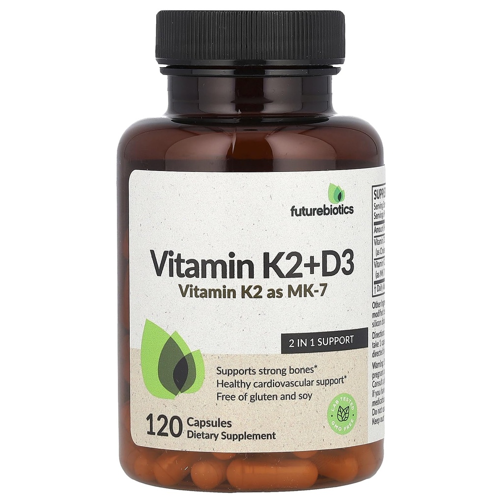ויטמין K2 + D3, 120 קפסולות