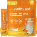 Venture Pal Sugar Free Electrolyte אבקת Packets - נוזל יומי הרביעי לשתות לערבב עבור הידרה מהירה & Party Recovery | 5 ויטמינים ו 7 אלקטרוליטים