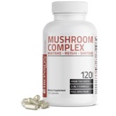 Bronson Triple Mushroom Complex - Maitake - Reishi - Shiitake - Powerful Antioxidant and Immune System Booster - Full Spectrum Mushroom Complex - 600 מ"ג קפסולות - Count 120