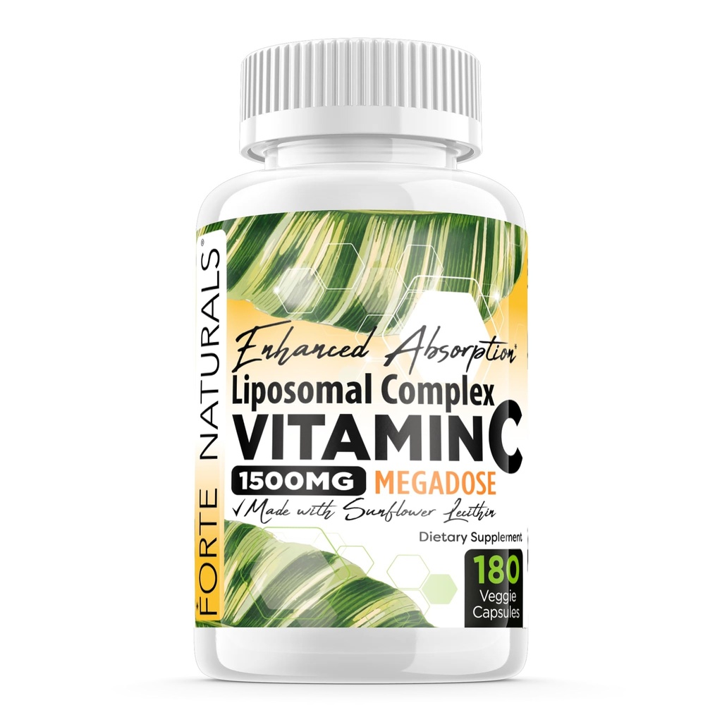 ויטמין C 1500 מ"ג Liposomal C מורכב תוספת עם קפסולות Sunflower Lecithin תוספי Clogged Milk Sunflower Lecithin 180 קפסולות לחגוג ויטמינים