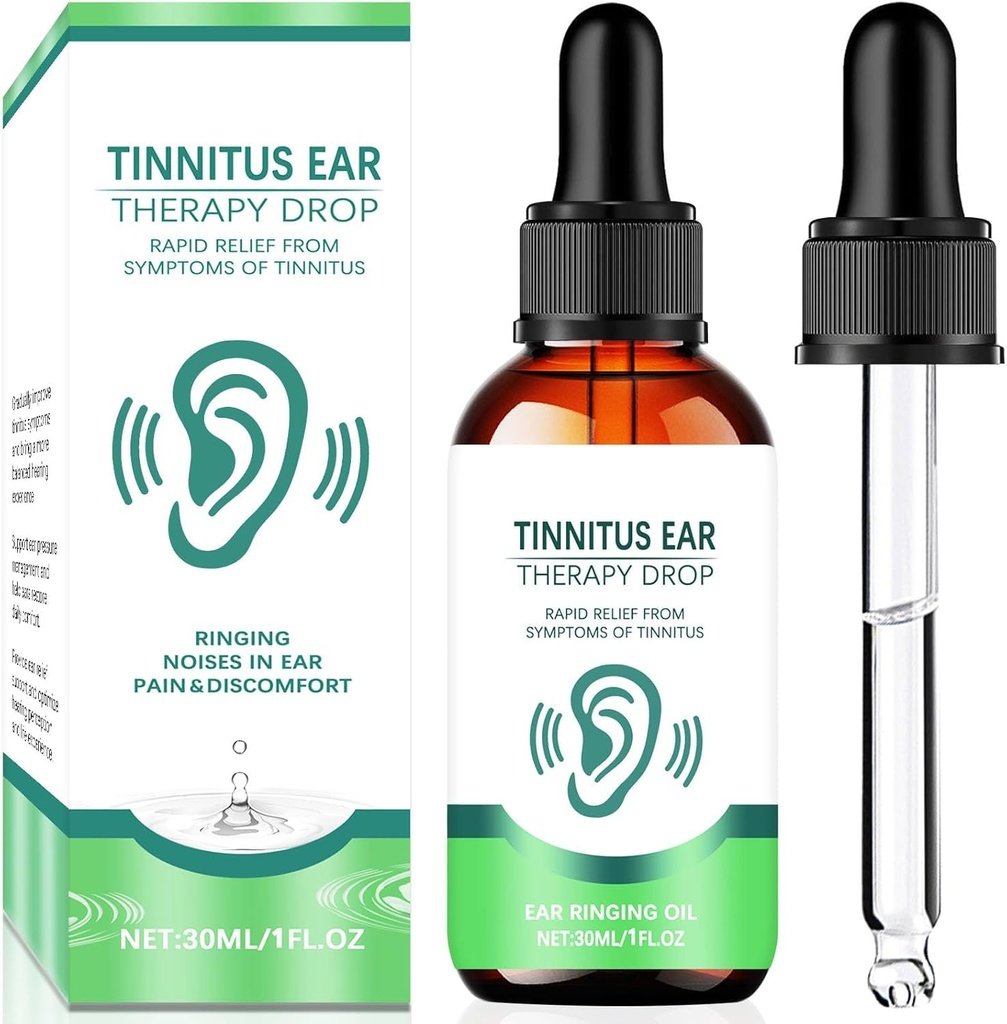 Tinnitus Relief for Ringing Ears, Ear Care Drops Promote Ear Comfort and Clarity, Effective Tinnitus Treatment Reduces Ears Noise and Improves Hearing in Both Men and Women, AMN