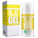 ויטמין D3 K2 כוח מקסימלי Topical Gel - 15000 + IU Per Pump - ויטמין השמש - תומך עצמות ובריאות משותפת, תמיכה במזל - חודש אחד
