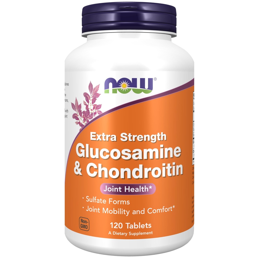 תוספי מזון עכשיו, Glucosamine & Chondroitin תוספת כוח, Sulfate טפסים, 120 טבליות