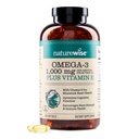 NatureWise תוספת-Strength אומגה 3 שמן דגים - 1000 מ"ג לכל המשרת - 600 EPA & 400 DHA ו- ויטמין E - תמיכה לבריאות הלב והמוח - Lemon Flavor, GMO-Free - 360 Softgels[6-Month Supply]