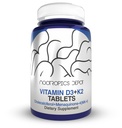 nootropics Depot ויטמין D3 + K2 עם ויטמין C Tablet | 60 Count | Cholecalciferol + Menaquinone-4 (MK-4) | Mood, & Bone Health | בריאות בריאה Calcium Absorption