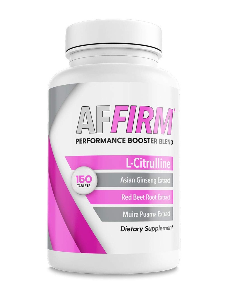 AFFIRM Nitric Oxide Booster for Women Dietary Supplement 750 מ"ג 150 טבליות (75 יום אספקה) | שיפור מחזור הדם