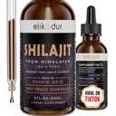 Shilajit Resin אורגני תוספת, Shilajit ההימלאיה אורגני, ויטמינים נוזלי עבור נשים וגברים, 85 + Trace מינרלים, Alternative to Resin & כמוסות, אנרגיה & Imm פונקציונלי, טבעוני, 60 מ"ל