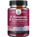 D Mannose עם תוסף Cranberry - פוטנט D Mannose 1000 מ"ג קפסולות עבור תמיכה והגנה על Kidney Defense & ניקוי ו- Urinary Tract Health for Women & Men - Bladder Health for Adults - 120 Count Count Count