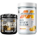 שריר טק Creatine + Whey חלבון Isolate Bundle פלטינום Creatine Iso Whey Clear, Orange