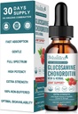 Glucosamine Chondroitin MSM נוזל טיפות-w / אלדרברי, Boswelia & Hyaluronic Acid-Extra חיזוק תוספת תמיכה משותפת עבור ניידות, גמישות ועצמות, High Absorption, 60 מ"ל (2 fl oz)