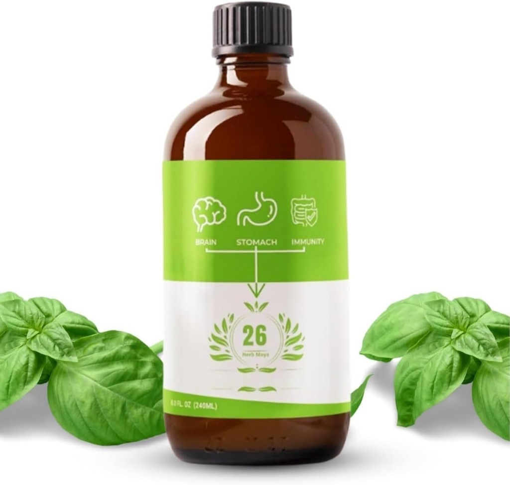 26 Herb ד"ר סיבי מאיה פורמולה | Iron-Rich Herbal Band | תומך ב- Fasting & Wellness | תמיכה בניקוי קולון ובגוף מלא Detox | Made with Wild Built Ingredients in Hondurasras