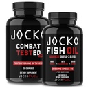 תוספי דלק Jocko בונדלה - Test Booster for Men + אומגה 3 שמן דגים (2 Pack) Powerful Antioxidant & שריר בונה