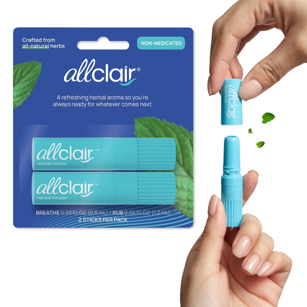 Nausea Relief Inhaler - להשתלט על מחלות תנועה, מחלת בוקר, תרופות, מתח - מהיר, טבעי, ללא סמים, ללא תרופות ו- Portable Travel Essential - Pack of 2 Inhalers