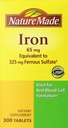 הטבע עשה ברזל 65 מ"ג, Equivalent to 325 מ"ג Ferrous Sulfate - 300 טבליות