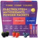 Keto Vitals ברי אלקטרוליט אבקת Packets No Sugar | Keto Friendly Electrolytes Travel Packets | Variety Individual Stickpacks | משקאות אנרגיה לערבב | Zero Calorie | Zero Carb (Berry Assorted, 30)
