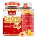 סוכר חינם CoQ10-200 מ"ג 400 מ"ג מלא חניכיים - 2 חודשים אספקה - w / ויטמין B12 1000mcg, Rhodiola Rosea & Panax גינזנג, B6, Coenzyme Q10 תוספת עבור Hear-t, אנרגיה, Antioxidant, Ultra Absorptionant, Ultra Absorption.