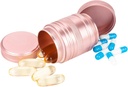 Metal Pill Box Pill Case 2 פעמים ביום - Daily Container Portable Travel Medicine Holder for Pocket Purse Medicine מארגן עבור ויטמין / שמן שמן שמן שמן / Supplements