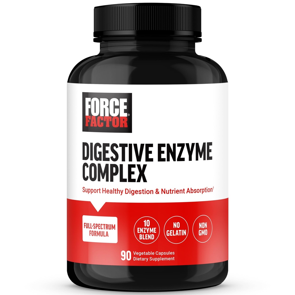 for FACTOR Digestive Enzymes Complex to Support Digestive Health, Gut Health, and give Bloating Relief for Women and Men, Full-Spectrum 10 Enzymes, Non-GMO, 90 קפסולות