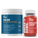 ד"ר Tobias Apple Cider Vinegarmies & Colony Everyday Health - Daily Digestive, Detox ו-ניקוי תמיכה ב- ACV Gummies & Psyllium Husk