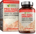 ויטמין Bounty Pro-Daily Probiotic - 10 מיליארד CFU Band, Zinc & ויטמין C לבריאות העיכול, Immune Support Prebioitcs ו Probiotics לנשים וגברים - 60 קפסולות