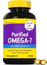 InnovixLabs Purified אומגה 7 תוסף - 210 מ"ג אומגה 7 פלמיטואליק Acid, שמן דגים עבור Metabolism & Triglyceride תמיכה, חומצות שומן חיוניות, IFOS Approved, 30 Softgels