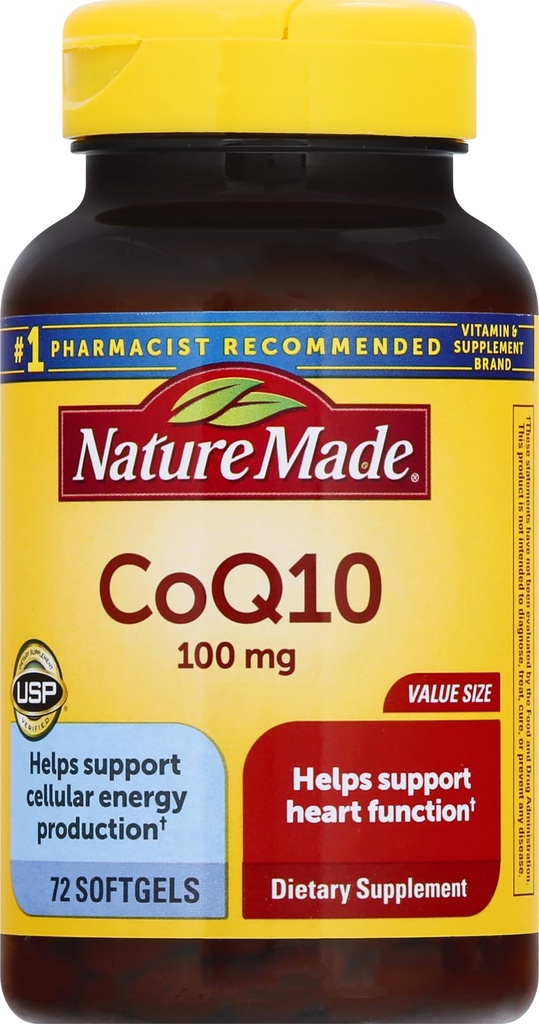 CoQ10 100 מ"ג Softgels, 72 ספירת ערך גודל לבריאות הלב