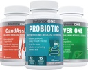 איזון 1 3 חודשים Kit | Probiotic, CandAssist, Liver One | 15 מיליארד CFU Probiotic | ניקוי טבעי עם Caprylic Acid