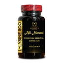 L-Lysine 500mg Capsules – Free Form – Non-GMO, Gluten-Free – Immune Vegan Daily Formula – 100 Counts