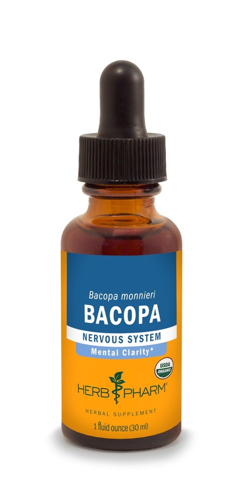 Herb Pharm מוסמך אורגני Bacopa לחלץ תמיכה המוח - 1 Ounce (DBAC01)