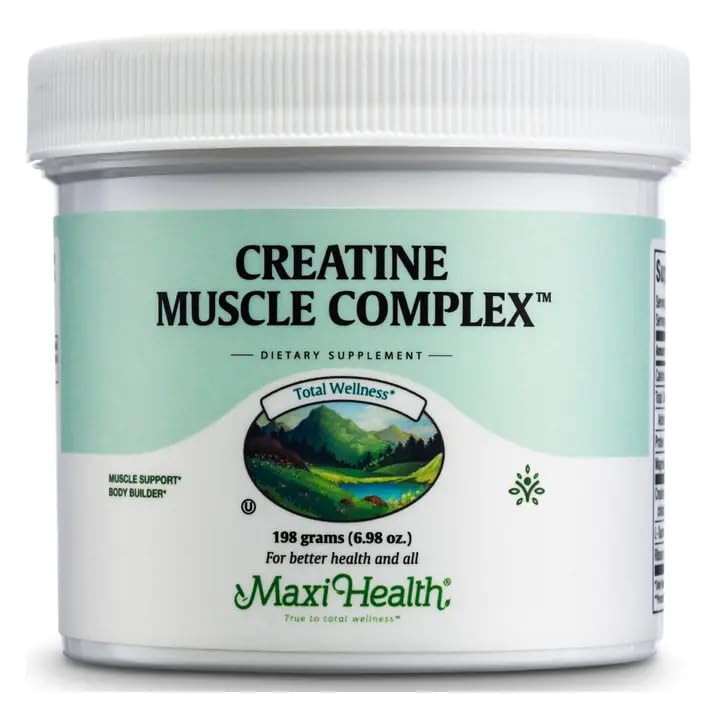 Maxi-Health Monohydrate Creatine עבור מסת שריר עם אבקת L-Taurine ו- Ribose - תוספי תזונה עבור Pre ופוסט עבודהout