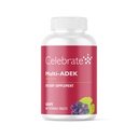 חוגגים ויטמינים Multi ADEK Chewables, 60 מ"ג ברזל - Daily Bariatric Multivitamin, ויטמין A, D, E, K & B12 עבור חולי ניתוח דוודינל - Grape (60 טבליות)