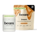 Beam Dream Sleepאבק & Creatine Bundle, צד שלישי נבדק תוספי שינה טבעית ושיקום עם Micronized Creatine Monohydrate, Unflavored Pure Creatine אבקת כוח שרירים, אנרגיה